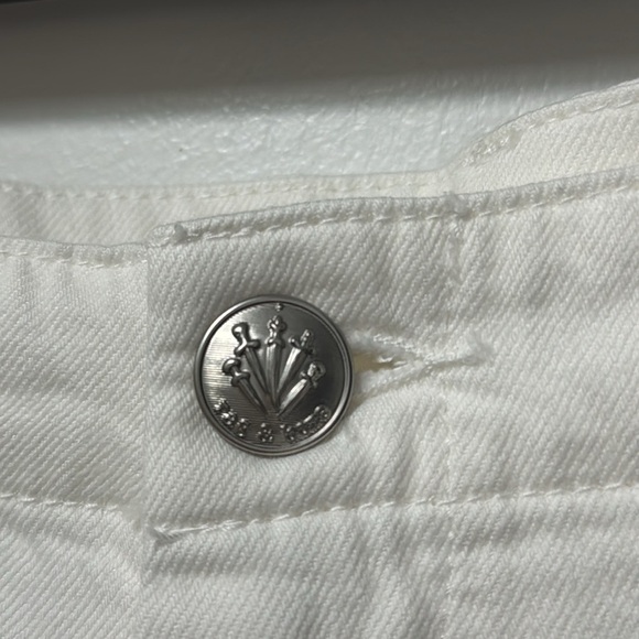 rag & bone Featherweight Arianna Wide Leg Pants JEANS SIZE 27 White - Picture 9 of 12